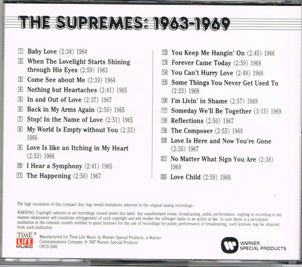 The Supremes : The Supremes: 1963-1969 (CD, Comp, RM)