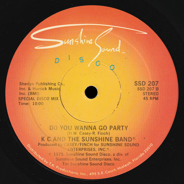 KC & The Sunshine Band : Do You Wanna Go Party (12")