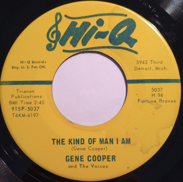 Gene Cooper And The Voices : Go Go Inn / The Kind Of Man I Am (7")