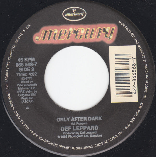 Def Leppard : Let's Get Rocked (7", Single)
