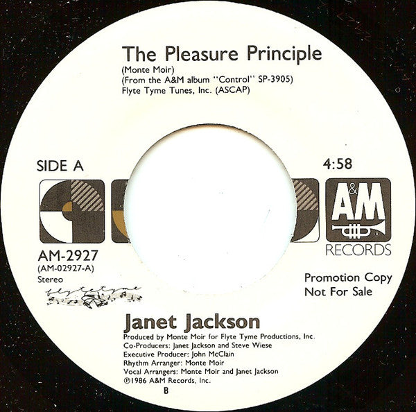 Janet Jackson : The Pleasure Principle (7", Single, Promo)
