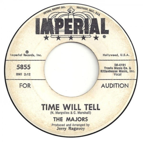 The Majors : A Wonderful Dream / Time Will Tell (7", Promo)
