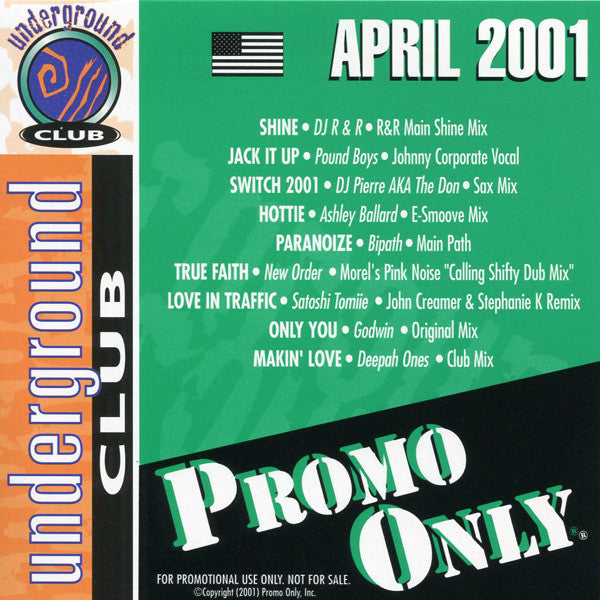 Various : Promo Only Underground Club: April 2001 (CD, Comp, Promo)