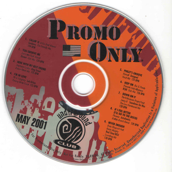 Various : Promo Only Underground Club: May 2001  (CD, Comp, Promo)