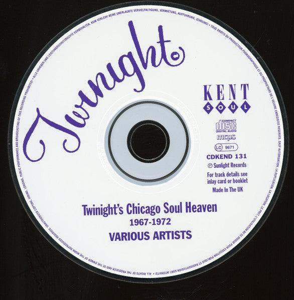 Various : Twinight Records: Twinight's Chicago Soul Heaven 1967-1972 (CD, Comp)