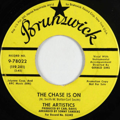 The Artistics : The Chase Is On (7", Single, Promo)