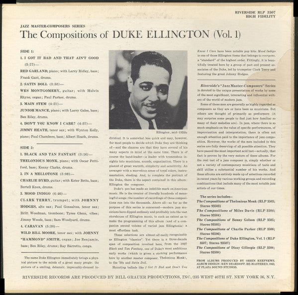 Various : The Compositions Of Duke Ellington (Volume 1) (LP, Comp, Mono)
