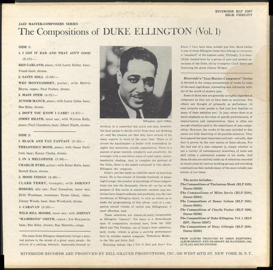Various : The Compositions Of Duke Ellington (Volume 1) (LP, Comp, Mono)