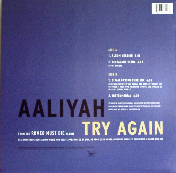 Aaliyah : Try Again (12", Single)