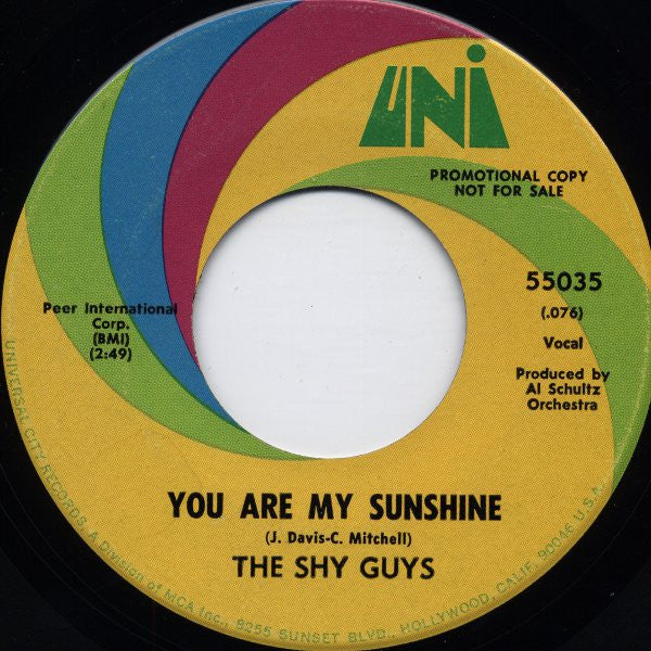 The Shy Guys (4) : Rockin' Pneumonia And The Booga Loo Flu (7", Promo)