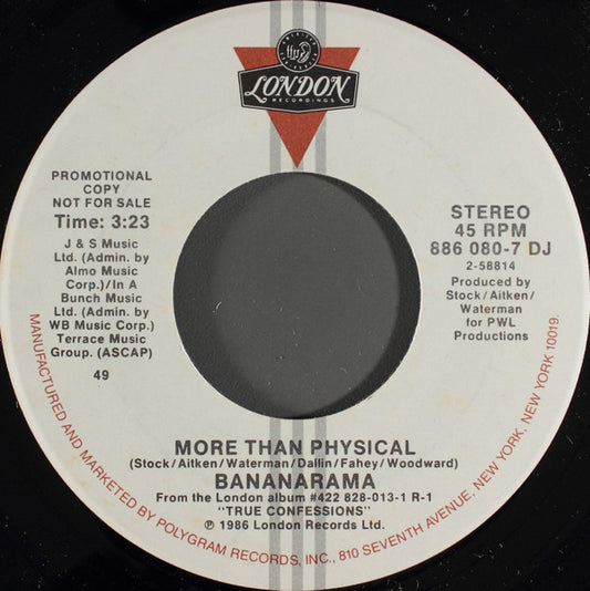 Bananarama : More Than Physical (7", Promo)
