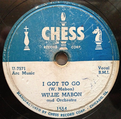 Willie Mabon : I Got To Go / Cruisin' (Shellac, 10")