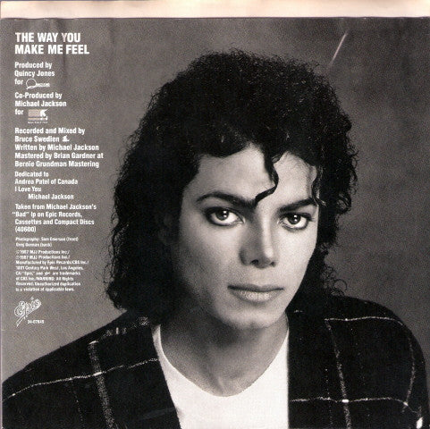 Michael Jackson : The Way You Make Me Feel (7", Single, Styrene, Car)
