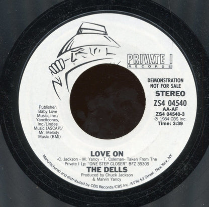 The Dells : Love On (7", Promo, Styrene)