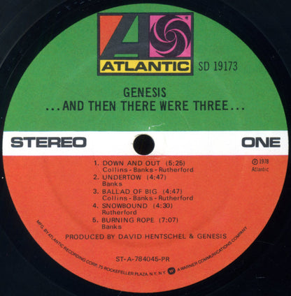 Genesis : ...And Then There Were Three... (LP, Album, PR )