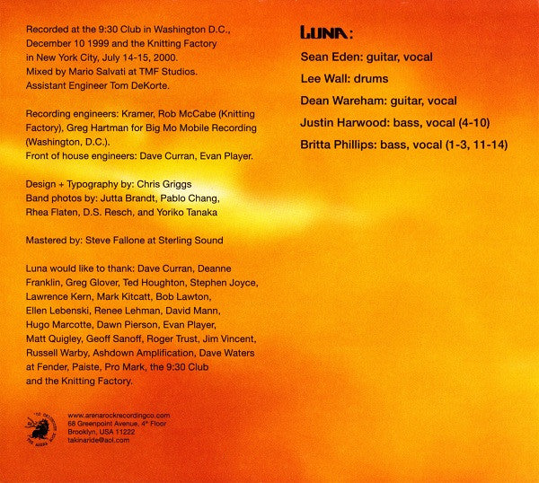 Luna (5) : Live (CD, Album, MP)