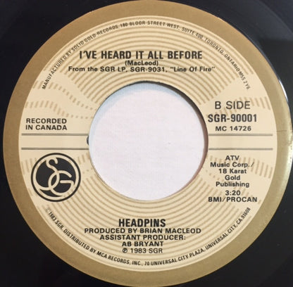 Headpins : Just One More Time (7", Glo)