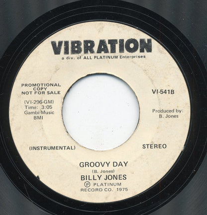 Billy Jones : Groovy Day (7", Single, Promo)