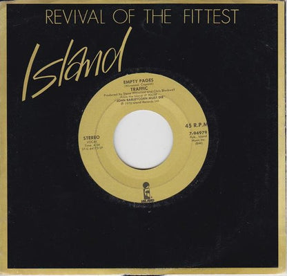 Traffic : Empty Pages / Forty Thousand Headman (7", Single)