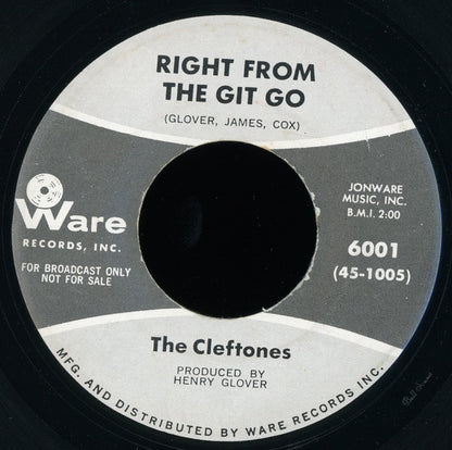 The Cleftones : He's Forgotten You / Right From The Git Go (7", Promo)