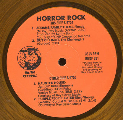 Various : Horror Rock Classics (7", Shape, Comp, Ora)