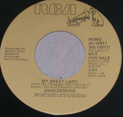 John Denver : My Sweet Lady (7", Promo)