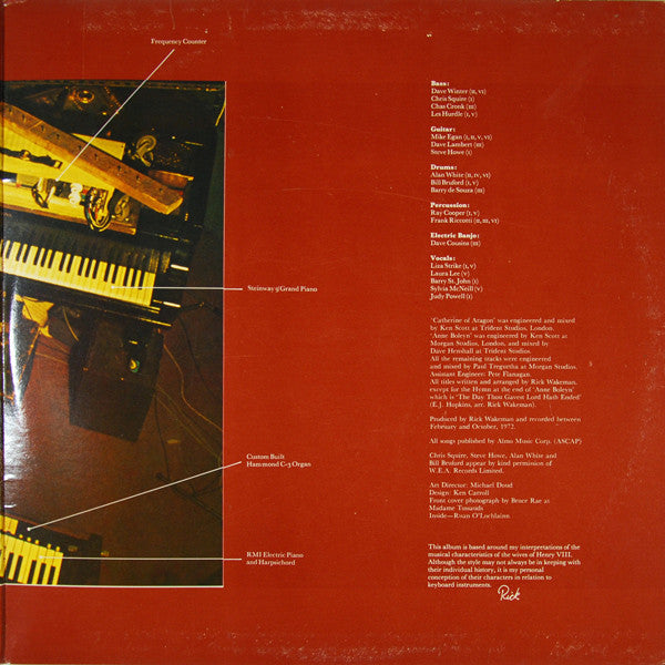 Rick Wakeman : The Six Wives Of Henry VIII (LP, Album, RE, Pit)