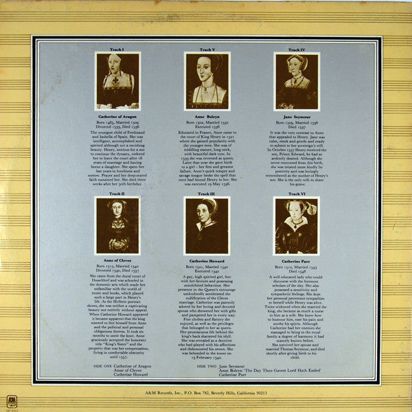 Rick Wakeman : The Six Wives Of Henry VIII (LP, Album, RE, Pit)