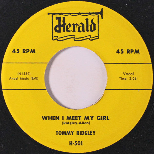 Tommy Ridgley : When I Meet My Girl (7", Single)