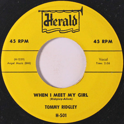 Tommy Ridgley : When I Meet My Girl (7", Single)