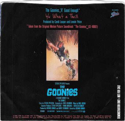 Cyndi Lauper : The Goonies 'R' Good Enough (7", Single, Promo)