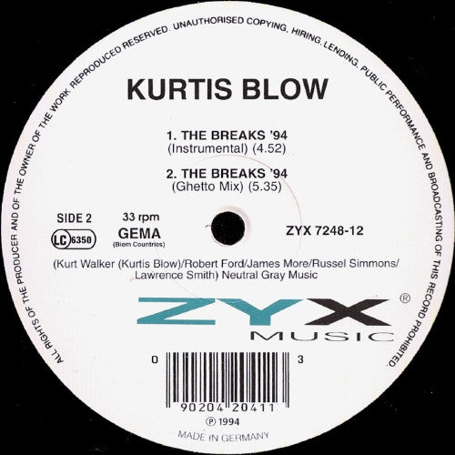 Kurtis Blow : The Breaks '94 (12")