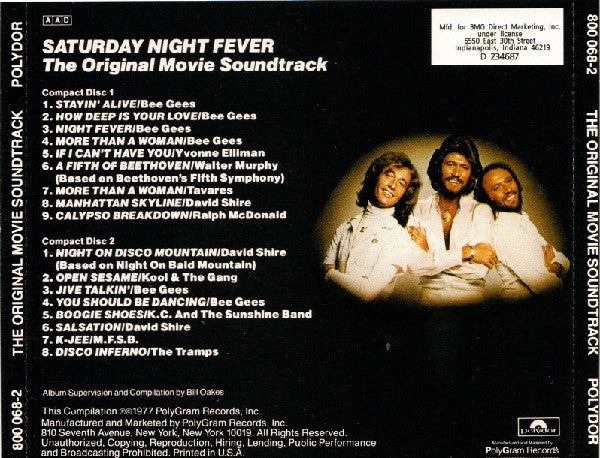 Various : Saturday Night Fever (The Original Movie Sound Track) (2xCD, Album, Comp, Club, RE)