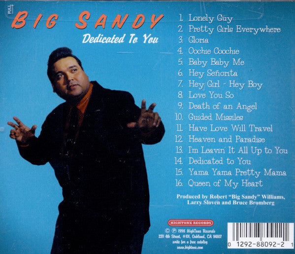 Big Sandy : Dedicated To You (CD, Album)
