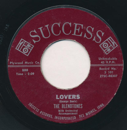 The Blendtones : Lovers / Dear Diary (7", Single, Mono, Styrene)