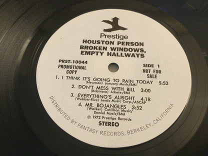 Houston Person : Broken Windows, Empty Hallways (LP, Album, Promo, Whi)