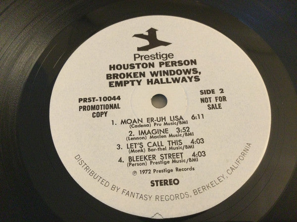 Houston Person : Broken Windows, Empty Hallways (LP, Album, Promo, Whi)