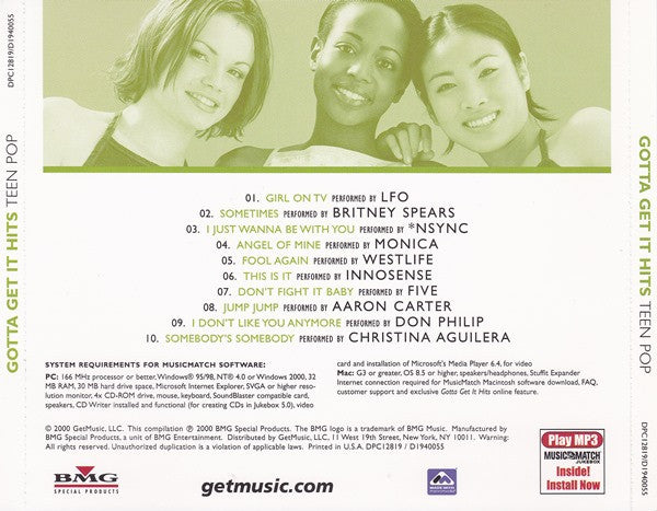 Various : Gotta Get It Hits: Teen Pop (CD, Comp, Enh)