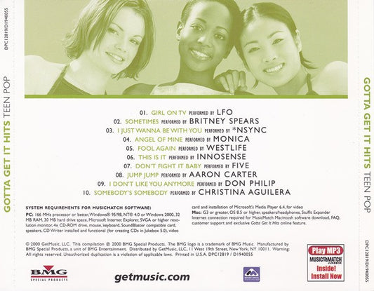 Various : Gotta Get It Hits: Teen Pop (CD, Comp, Enh)
