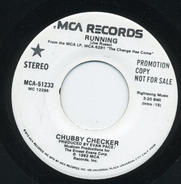 Chubby Checker : Running (7", Single, Promo)