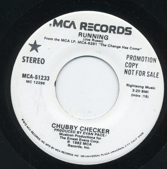 Chubby Checker : Running (7", Single, Promo)