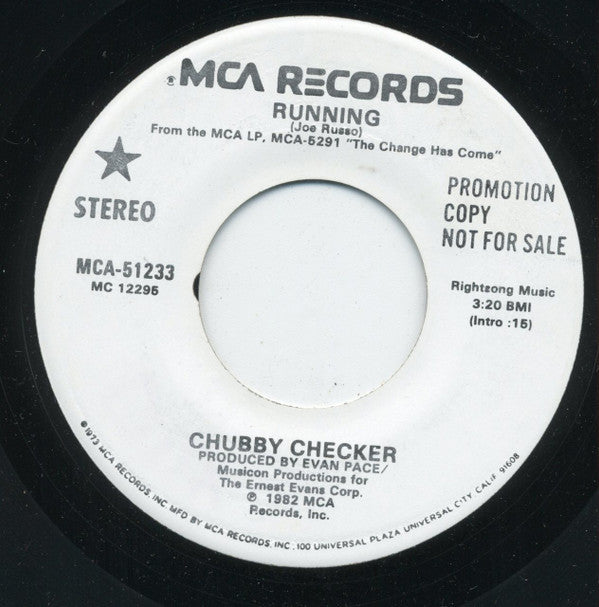 Chubby Checker : Running (7", Single, Promo)
