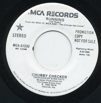 Chubby Checker : Running (7", Single, Promo)