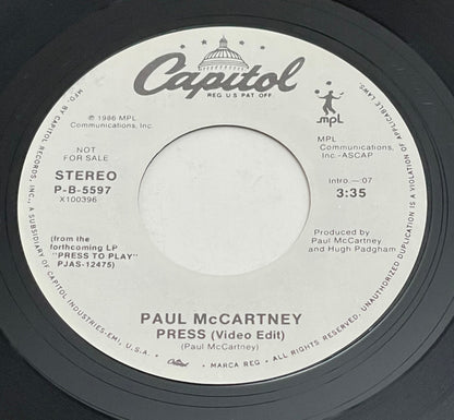 Paul McCartney : Press (7", Single, Promo, Styrene)