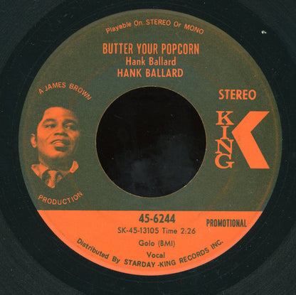 Hank Ballard : Butter Your Popcorn (7", Promo)