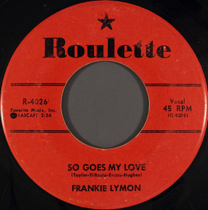 Frankie Lymon : My Girl / So Goes My Love (7")