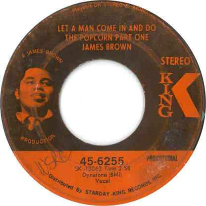 James Brown : Let A Man Come In And Do The Popcorn Part One (7", Single, Promo)