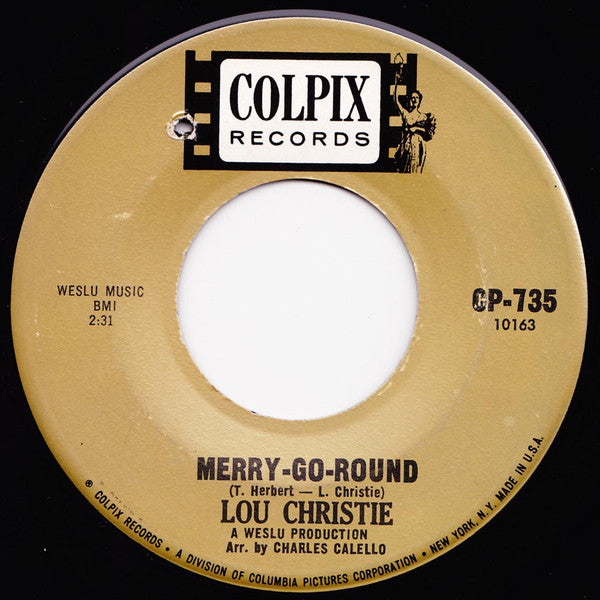 Lou Christie : Guitars And Bongos / Merry-Go-Round (7")