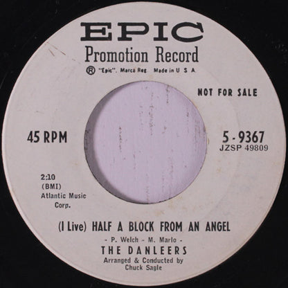 The Danleers : (I Live) Half A Block From An Angel / If You Don't Care (7", Promo)