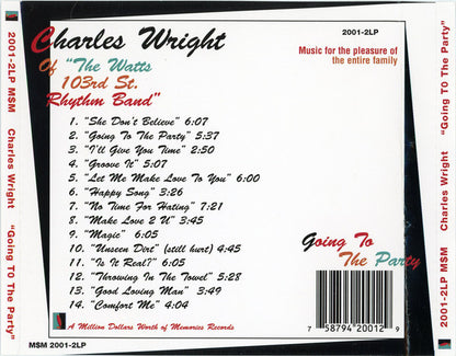 Charles Wright : Going To The Party (CD, Album)